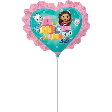 Foil Balloon - Shape - Heart - "A-ME-ZING" - Gabby's Dollhouse - 23 cm